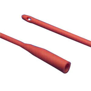 EA/1 - Dover Hydrophilic Coated Red Rubber Urethral Catheter 8 Fr 14"