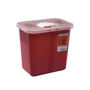 EA/1 - Multi-Purpose Sharps Container with Hinged Rotor Lid 3 Gallon