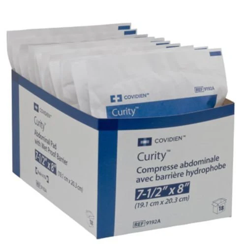 PK/18 - Curity Non-Woven Abdominal Gauze Pad, Sterile, 7.5" x 8"