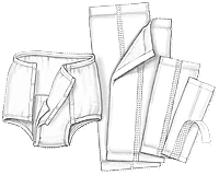 PK/20 - Cardinal Health, Garment Liner, Wings, 6.5" x 17"