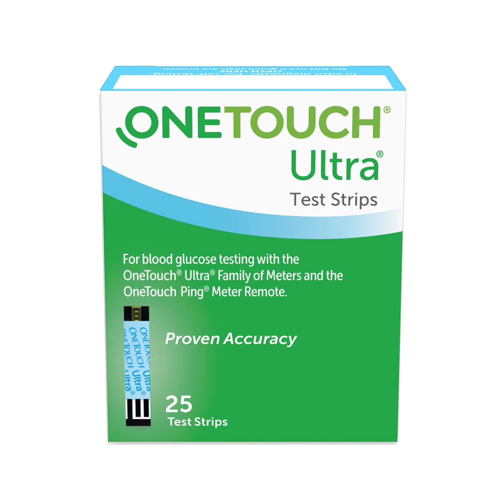 BX/25 - OneTouch Ultra Blue Blood Glucose Test Strip (25 count)