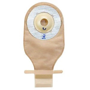 BX/10 - UltraLite Shallow Convex 3/4" Opaque Drain Pouch with Kwik-Klose II Fastener and Skin Shield Barrier