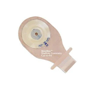 BX/5 - MiniMax Flat Pouch Cut-To-Fit 1/2" - 1-1/2" Transparent Backing with AquaTack Hydrocolloid Barrier and Kwick-Klose Fastener