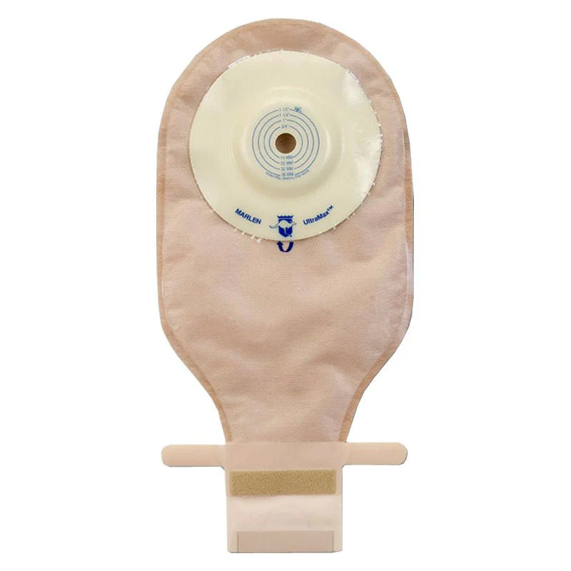 BX/5 - Ultramax Drainable Pouch Cut-To-Fit 1-3/4" Shallow Convexity AquaTack Hydrocolloid Barrier Kiwck-Klose II Fastener, Opaque