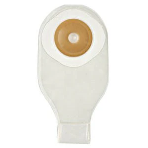 BX/10 - Nu-Flex 1-Piece Adult Drainable Pouch Precut Deep Convex 3/4" x 1-1/2" Oval