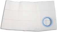 EA/1 - 9" Left, White, Regular Elastic, Flat Panel Belt, Large, 2-3/8" Opening