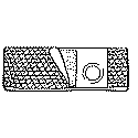 EA/1 - 6" Left, White, Cool Comfort, Flat Panel Belt, Prolapse Flap, Extra Large, 2-3/4" Opening
