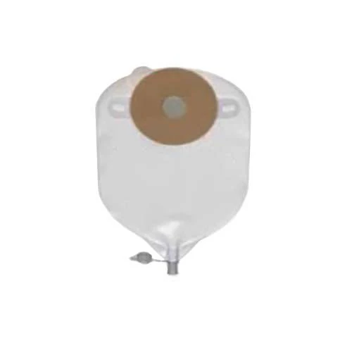 BX/10 - Nu-Flex Post-Op Urine Pouch With Flutter Valve 1-1/4" Opening Pre-Cut, Convex