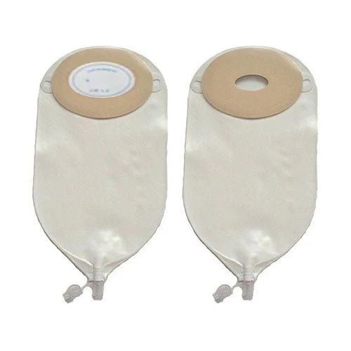 BX/10 - Special Nu-Flex Oval 5/8" x 1-1/8" Opening Urine Pouch Convex With Flutter Valve