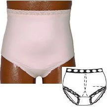 EA/1 - OPTIONS Ladies' Basic with Built-In Barrier/Support, Light Yellow, Center Stoma, XX-Large 11-12, Hips 47" - 49"