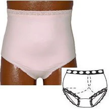 EA/1 - OPTIONS Ladies' Basic with Built-In Barrier/Support, Light Yellow, Left-Side Stoma, XX-Large 11-12, Hips 47" - 49"