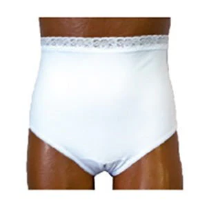EA/1 - Ladies Split Crotch Ostomy Support Panty White, 2X-Large, Size 14, Left