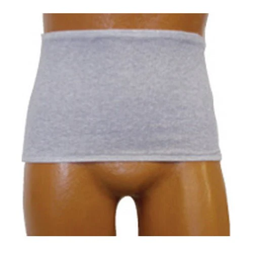 EA/1 - Men's Wrap/Brief with Open Crotch and Built-in Ostomy Barrier/Support Gray Large 40"-42" Hips, Dual