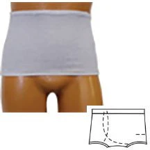EA/1 - OPTIONS Mens' Brief with Built-In Barrier/Support, Light Gray, Right Stoma, X-Large