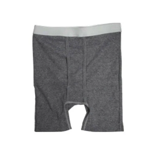 EA/1 - OPTIONS Men's Boxer Brief with Built-In Barrier/Support, Gray, Right-Side Stoma, XXX-Large