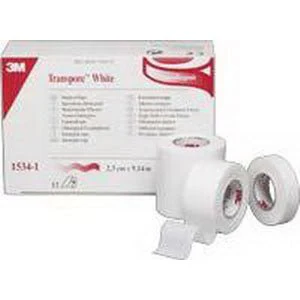 BX/12 - Transpore Hypoallergenic Surgical Tape, 1" x 10 yds