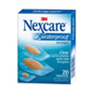 EA/20 - Nexcare Waterproof Bandage Assorted, Clear