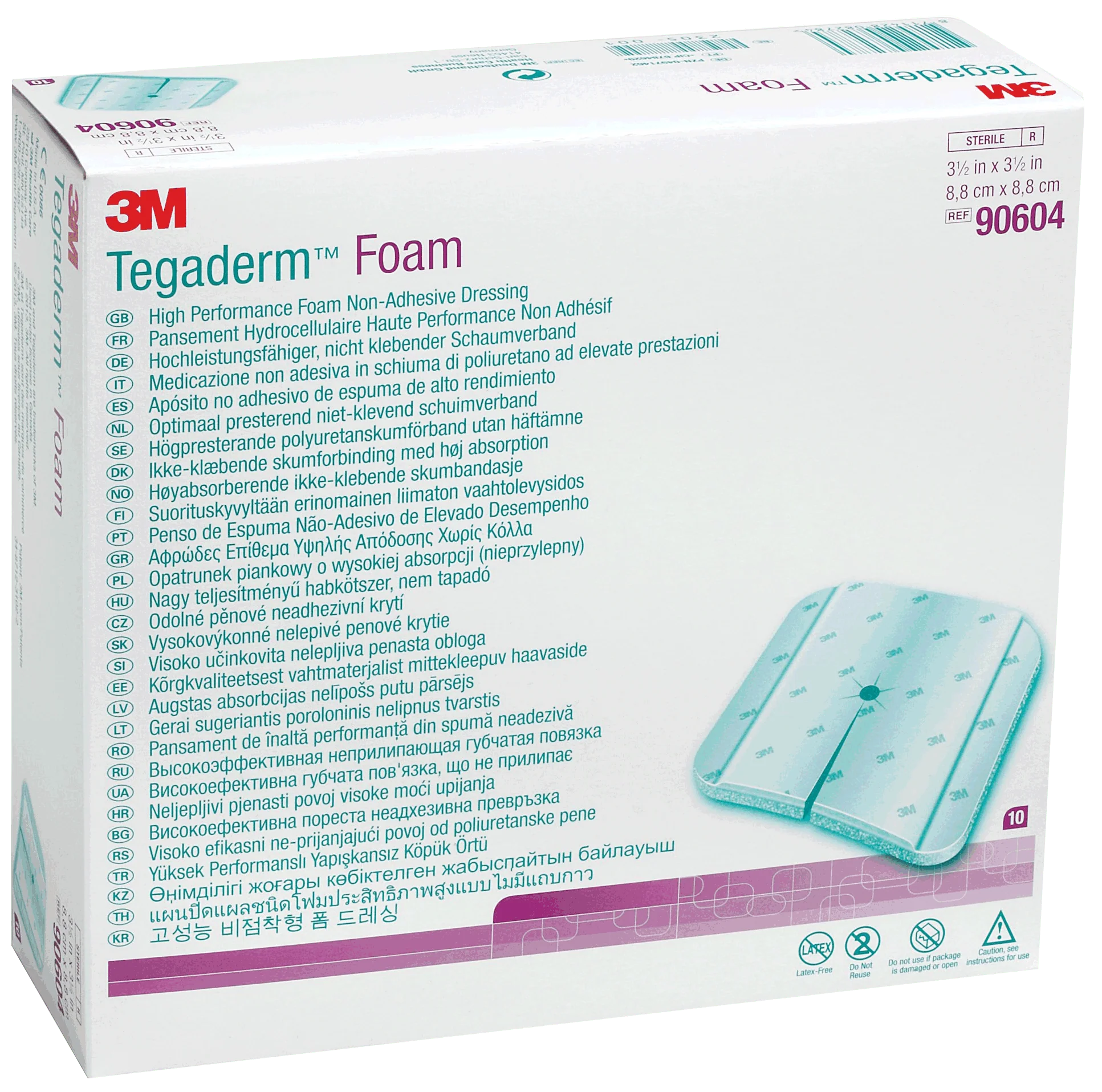 EA/1 - Tegaderm Non-Adhesive Foam Dressing 4" x 4"