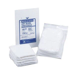 CA/100 - Wide Mesh Sterile Dry Burn Dressing, Unsewn, 18" x 18", 10-Ply