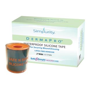 BX/6 - Simpurity DermaPro Waterproof Silicone Tape, 2" x 5yd