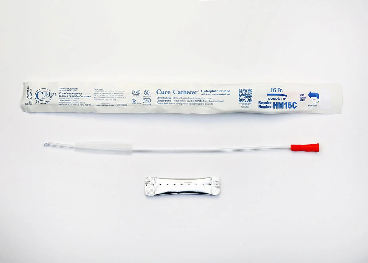 EA/1 - Hydrophilic Cure Catheter, 16" Male, Coude Tip, 16 FR