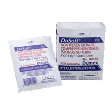 PK/25 - Dusoft Sterile Non-Woven Sponge 3" x 3", 4-Ply