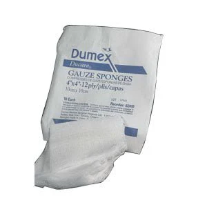PK/200 - Ducare Non-Sterile Woven Gauze Sponge 4" x 3", 8-Ply