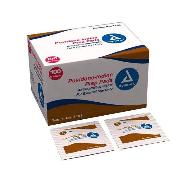 BX/100 - Povidone Iodine Prep Pad, Medium