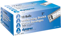 BX/12 - Dynarex Self-Adhering Conforming Stretch Gauze Bandage, Sterile, 2"