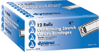 BX/12 - Dynarex Stretch Gauze Bandage, 4" x 4 yds., Sterile