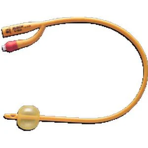 EA/1 - Teleflex Medical Inc Gold™ 2-Way Silicone Coated Latex Foley Catheter 14Fr 16" L, 5cc Balloon Capacity, Green Tip