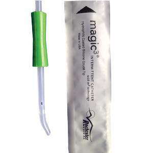 EA/1 - Magic3 Hydrophilic Coude Male Intermittent Catheter with Sure-Grip 14 Fr 16"