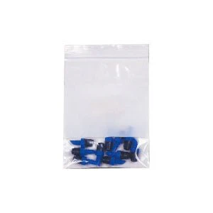 CA/1000 - Clear Line Seal Top Reclosable Bag with Write-On Block, 8" x 5"