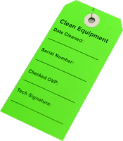 CA/500 - Equipment Tag, Clean, Green, 500/Case
