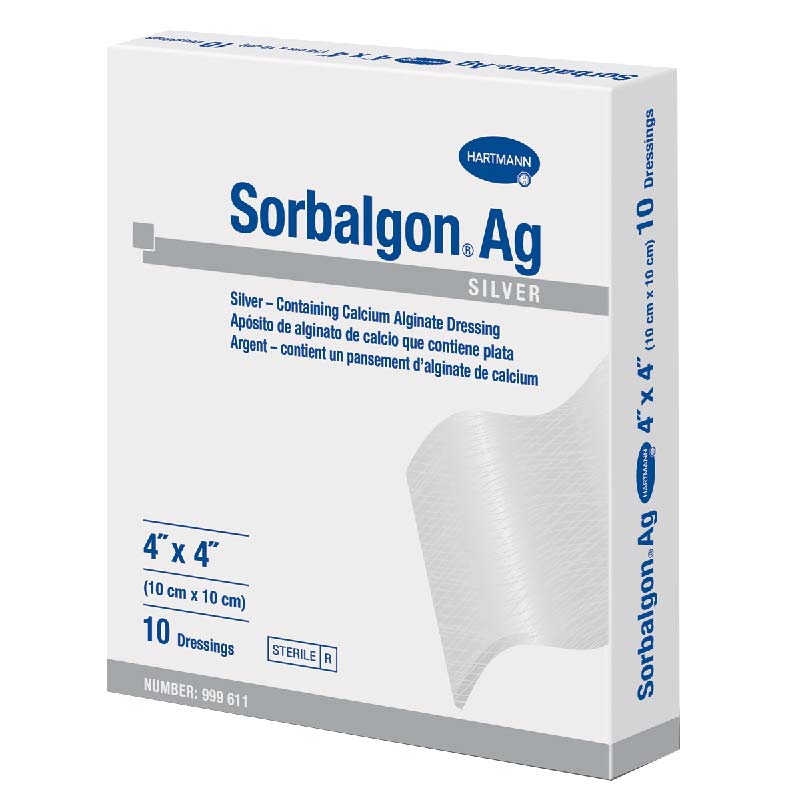 BX/10 - Sorbalgon Ag Dressing 4" x 4"