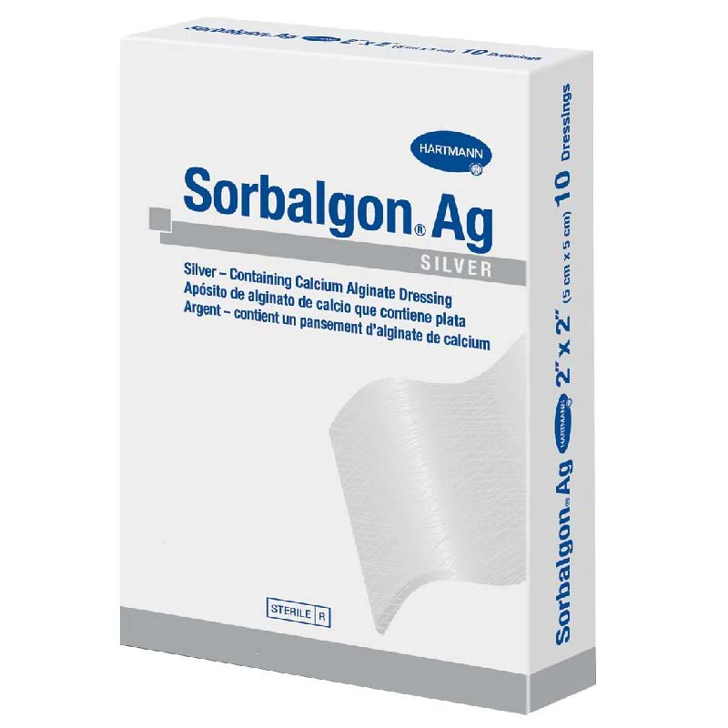 BX/10 - Sorbalgon Ag Dressing 2" x 2"