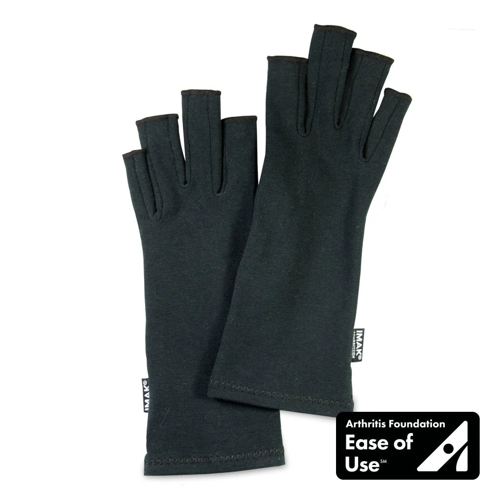 PK/2 - IMAK Compression Arthritis Gloves - Black, Medium