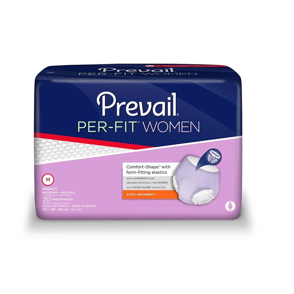 PK/20 - Prevail Per-Fit Protective Underwear for Women, Medium, 34" - 46"