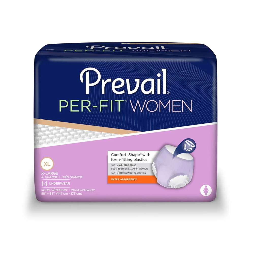 PK/14 - Prevail Per-Fit Protective Underwear for Women, X-Large, 58" - 68"
