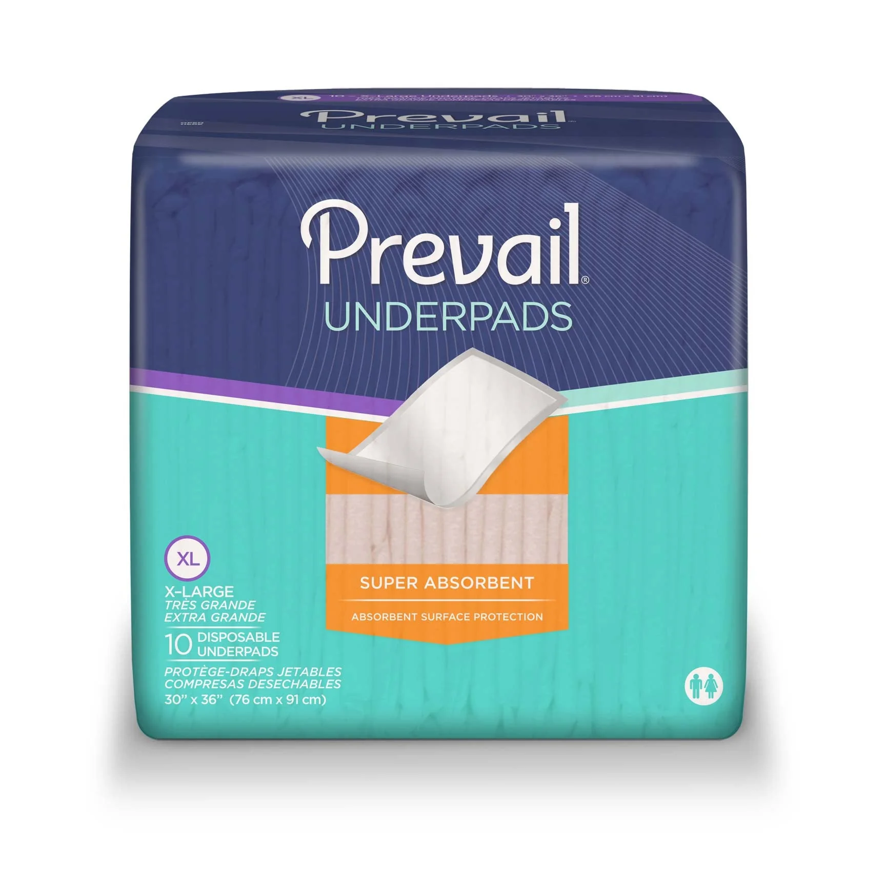 CA/40 - Prevail Disposable Underpads X-Large 30" x 36"