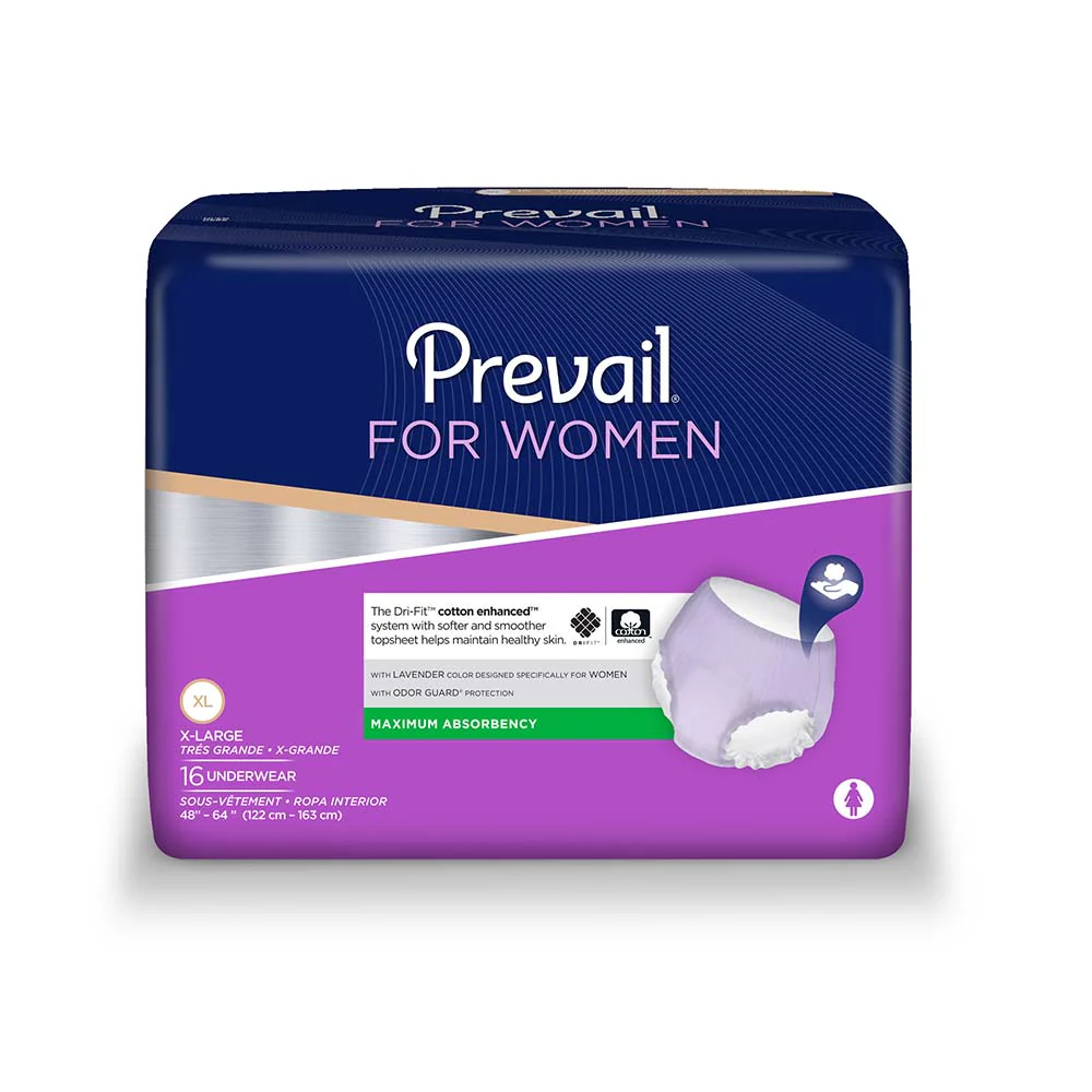 PK/16 - Prevail Underwear for Women, X-Large, 48" - 64"