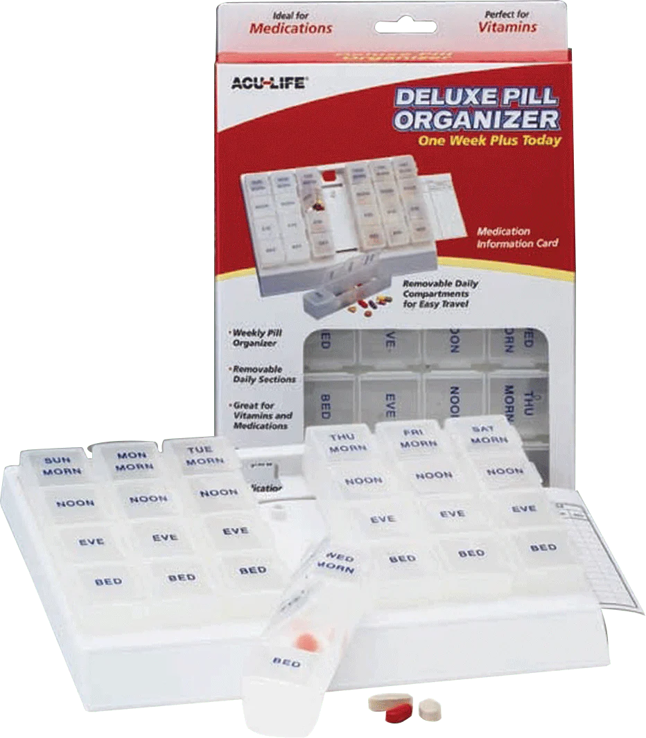 EA/1 - Acu-Life Deluxe Pill Organizer 'One Week Plus Today'