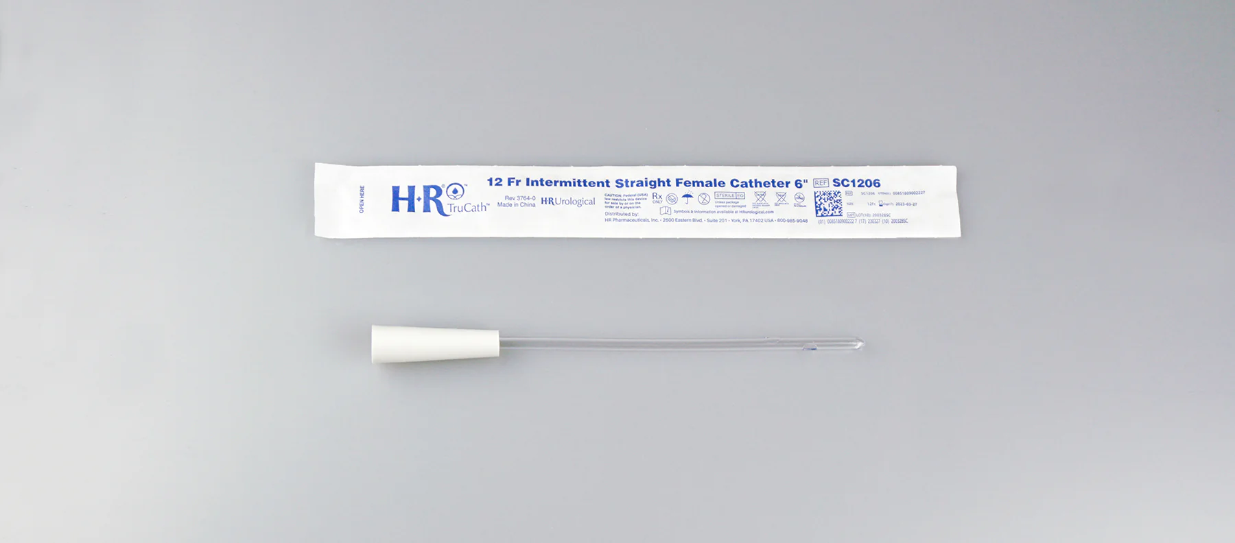EA/1 - TruCath Intermittent Straight Catheter, Female, 12FR, 6"