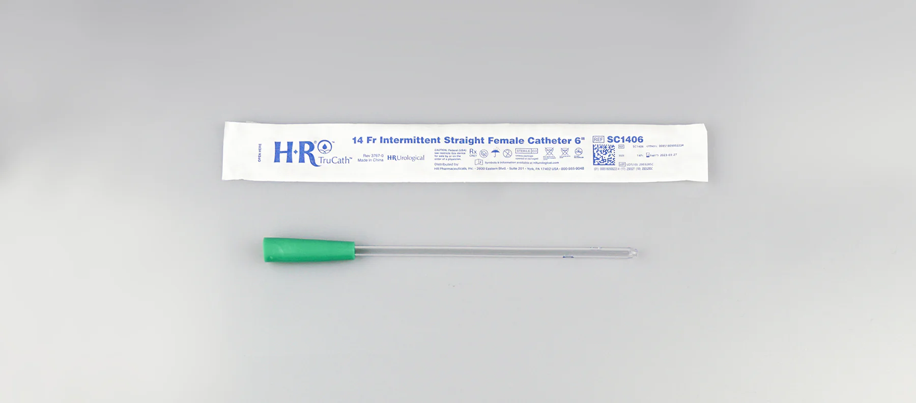 BX/30 - TruCath Intermittent Straight Catheter, Female, 14FR, 6"