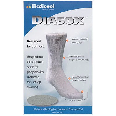 EA/1 - Diasox Seam-Free Diabetes Socks X-Large, White