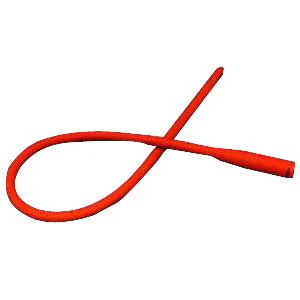 EA/1 - AMSure Male Red Rubber Urethral Catheter 14 Fr 16"