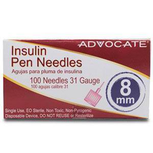 BX/100 - Advocate Short Pen Needle 31G x 5/16" (100 count)