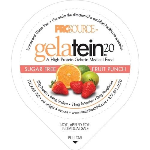 CA/36 - Prosource Gelatin 20 Fruit Punch Protein, 4 oz. Cup,  88 Cal