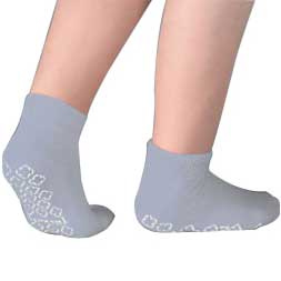 PK/2 - Single Tread Patient Safety Footwear with Terrycloth Interior, X-Large, Grey