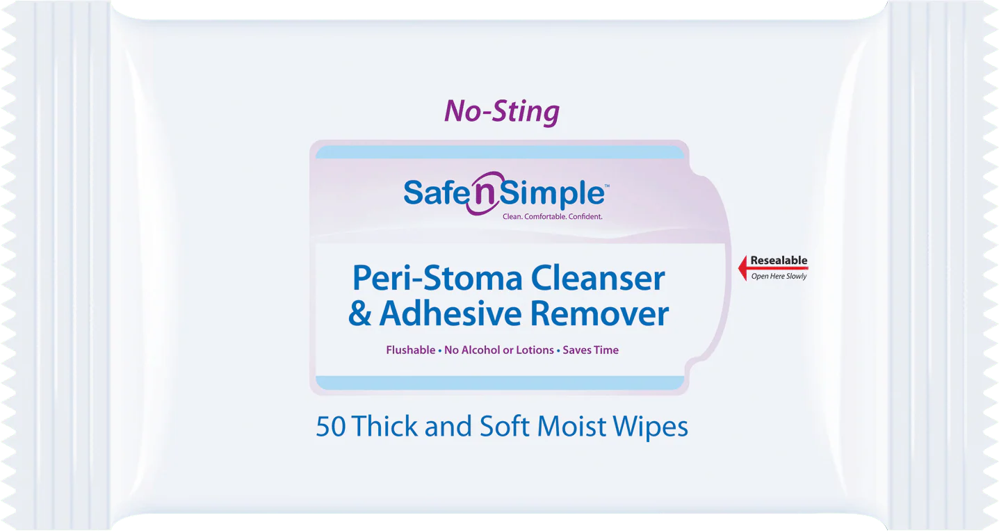 PK/50 - Safe N Simple Adhesive Remover Wipe, 50/Package